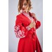 Embroidered Wrap Around Dress "Firebird" Red